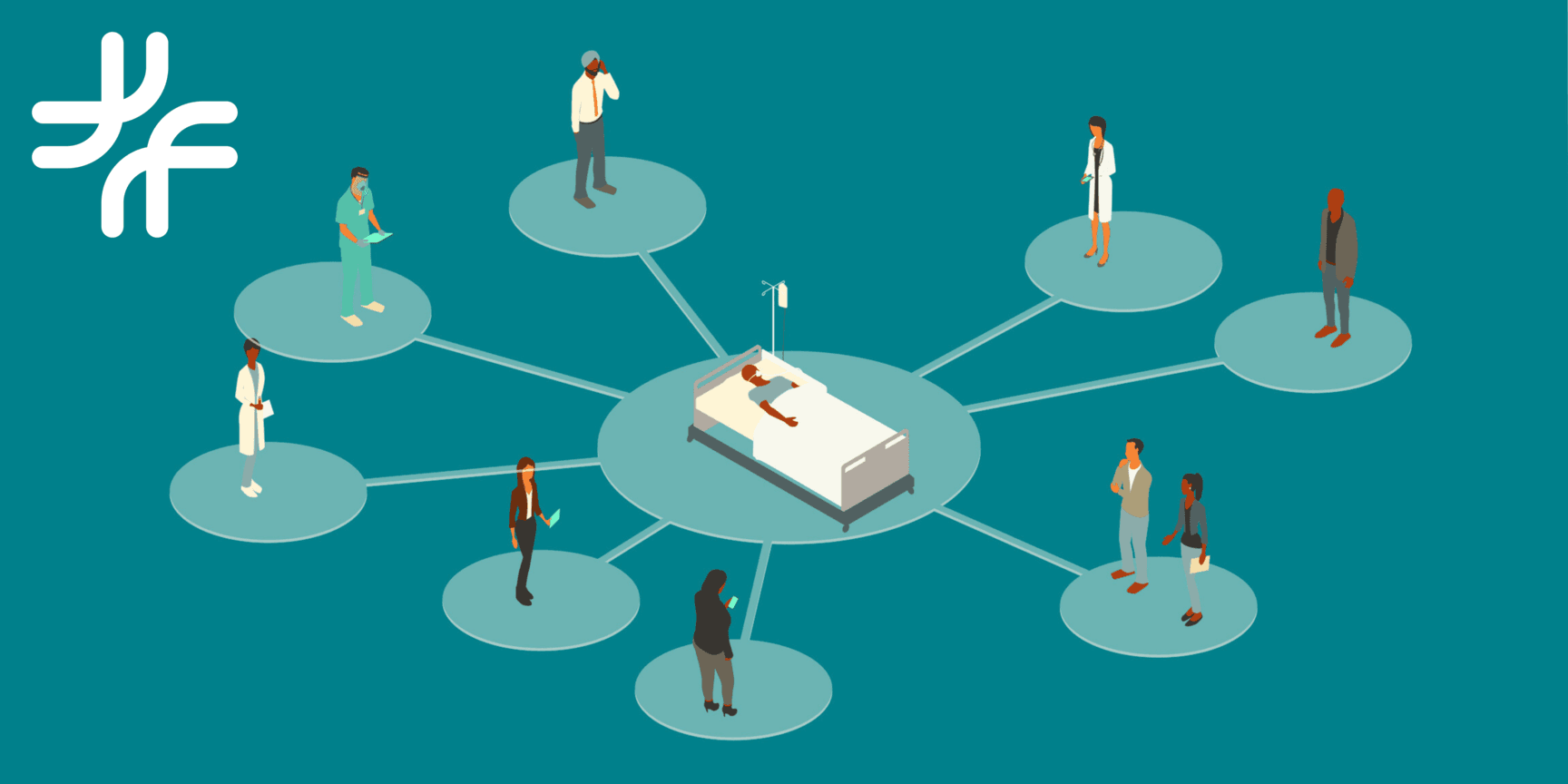 Artwork depicting patient centered care